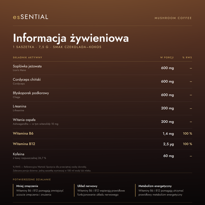 esSENTIAL - Mushroom Coffee | Kawa z grzybami
